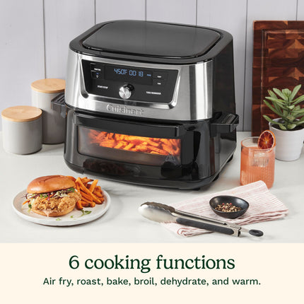 Cuisinart Air Fryer Oven � 9-Qt Basket Stainless Steel Air Fryer � Dishwasher-Safe Parts with 6 Presets � Roast, Bake, Broil, Air Fry, Dehydrate, and Keep Warm � Quick & Easy Meals � AIRX-221