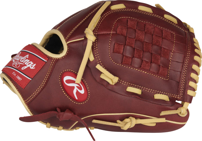 Rawlings Sandlot Series Leather Basket Web Baseball Glove, 12", Right Hand Throw