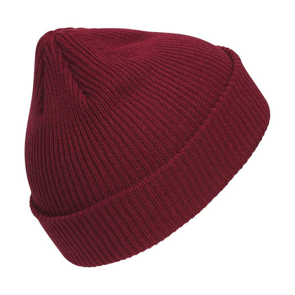adidas Men's Team Issue Fold Beanie Hat, Collegiate Burgundy/Black/2.0, One Size