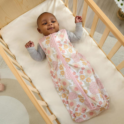 Gerber Unisex Baby Sleepbag Wearable BlanketWearable Blanket, Retro Floral, 0-6 Months