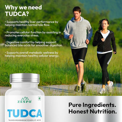Zespo TUDCA Supplement 500mg – 90 Capsules Premium Quality Tauroursodeoxycholic Acid Formula