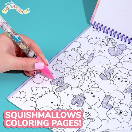 Squishmallows Original Sketchbook, Over 20 Stationery, Includes Stickers, Fidget Cam cat Toy, Drawing Paper, Excellent Craft for