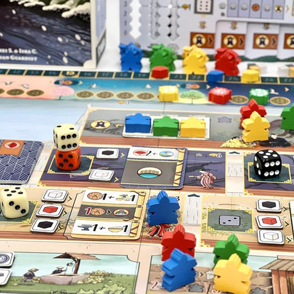 Thames & Kosmos - Devir: The White Castle - Dice Worker Placement - Comptetitive Strategic Board Games for Adults & Kids, 1-4 Players, Ages 12+ - BGWHCAS