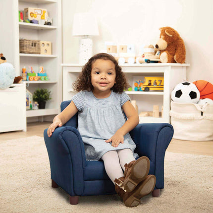 Sillón infantil de tela vaquera de Melissa & Doug (muebles infantiles, 58.4 cm de largo x 44.5 cm de ancho x 46.5 cm de alto) Muebles para niños, silla de lectura para niños, sillas para niños pequeños, sillón infantil grande
