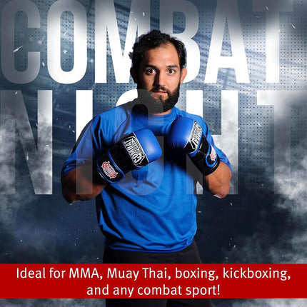 Combat Sports Max Strike MMA Training Gloves (Blue, Regular)
