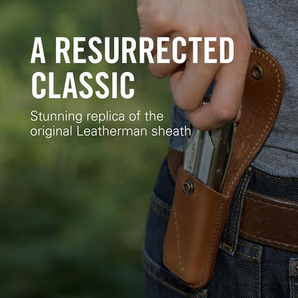 Leatherman Heritage Leather Sheath, Brass Snap Holster, Medium, Brown