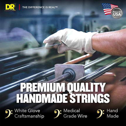 DR PB-45 Strings PURE BLUES™ - Quantum Nickel™ Bass Strings: Medium 45-105, Silver