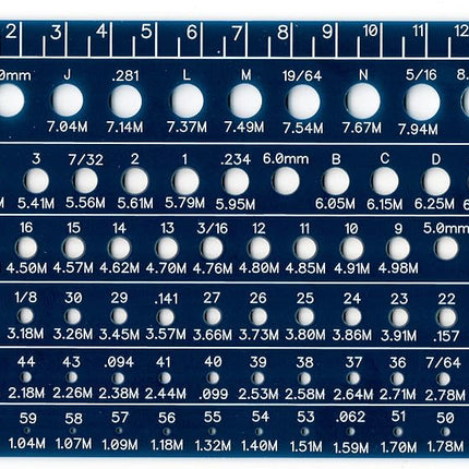 Holistic Drill Bit Gauge - 3 Drill Bit Gauges in One