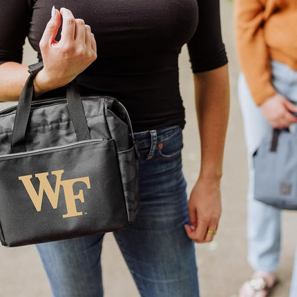 Picnic TIME NCAA Wake Forest Demon Deacons Sac Isotherme à Déjeuner On The Go, Glacière Souple, Sac Repas Isotherme, (Camouflage Noir)