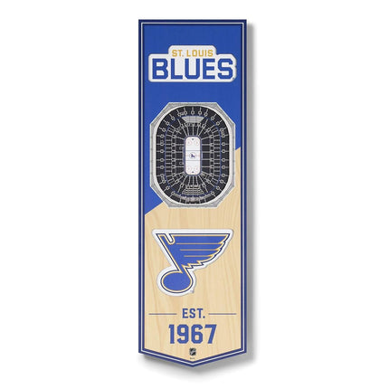 YouTheFan NHL St. Louis Blues 3D Stadium 6x19 Banner - Enterprise Center