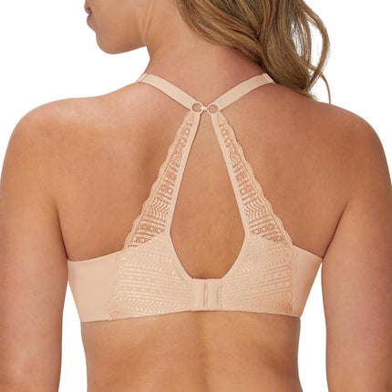 Soutien-gorge en dentelle Comfort Devotion de Maidenform, soutien-gorge T-shirt couvrant et lissant pour un confort au quotidien, soutien-gorge confortable en dentelle, couleur sable, 40C