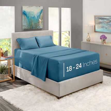 Nestl Full Size,4 Piece Sheet Set,Extra Deep Pocke