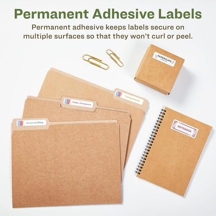 Avery White EcoFriendly Return Address Labels, 0.5 x 1.75 Inches, Box of 8000 (48467)