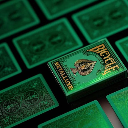 Bicycle Metalluxe Green Playing Cards - Premium Metal Foil Finish - Poker Size