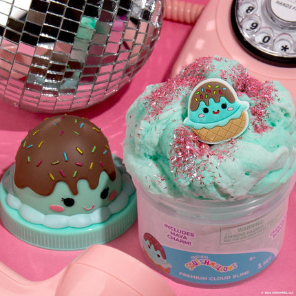 Squishmallow Original Maya La Nube de Slime Premium con Aroma a Chocolate, Recuerdos de Fiesta para Niños de 8 a 12 Años, Juguetes para Niñas de 8 a 10 Años, Kit de Slime para Niñas de 8 a 12 Años, Slime para Niños