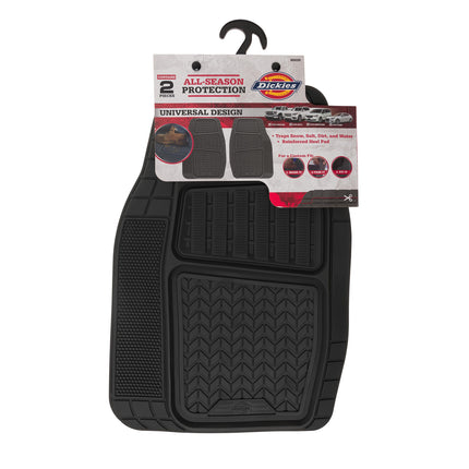 Armor All® 2-Piece Durasport Black Rubber Deep Tray Floor Mats - Heavy Duty, All-Weather Protection, Easy to Clean, Non-Slip Design for Ultimate Car Interior Safety and Style (80020ADC)