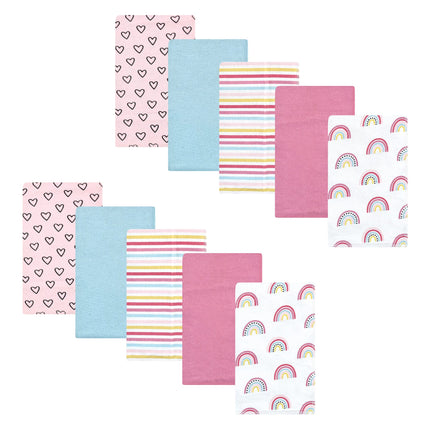 Hudson Baby Unisex Baby Cotton Flannel Burp Cloths