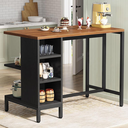Tribesigns Kitchen Island, Kitchen Shelf Bar Table