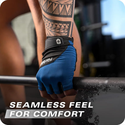 Training Grip Gloves 3.0 – Durable, Padded Leather Palm, Breathable 4-Way Stretch Lycra, Adjustable Hook-and-Loop Closure, Men's