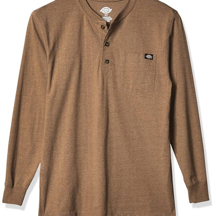Dickies Men's Long Sleeve Heavyweight Henley Shirt