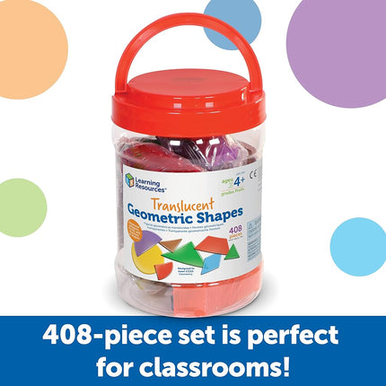 Learning Resources Bucket of Translucent Shapes