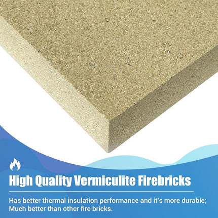 Protalwell Woodstove Firebricks, Fire Bricks, Size 9" X 4-1/2" X 3/4", High Temperature Resistant Fire Bricks Replacement for Wood Stoves, 3 Pieces