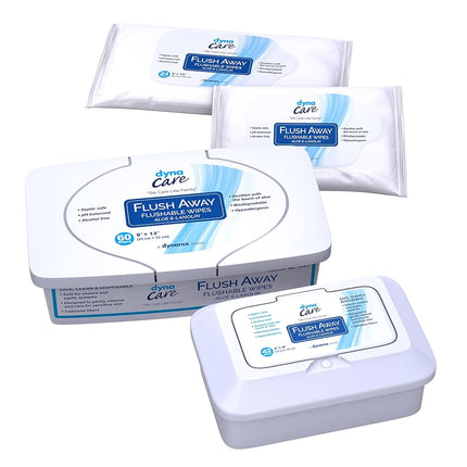 Flush Away Flushable Wipes Biodegradable Adult Tub Pack - Pack of 60