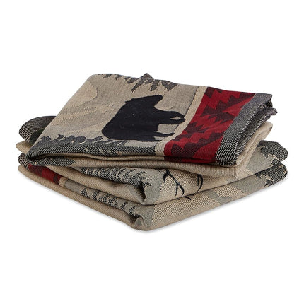 DII Cotton Jacquard Dish Towels, 20x28 Set of 3, Decorative Tea Towels for Everyday Kitchen Cooking and Baking-Walk In The Woods