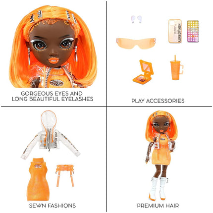 Rainbow High Fashion Doll – MICHELLE ST.CHARLES - Orange Doll – Fashionable Outfit & 10+ Colourful Play Accessories - For Collectors and Kids Ages 4-12 Years
