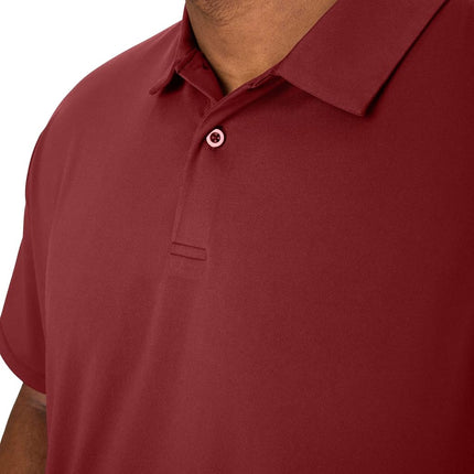 Hanes Mens Moves Performance Polo, Short Sleeve Polo Shirt for Men, Moisture-Wicking, Cardinal Red, XXL