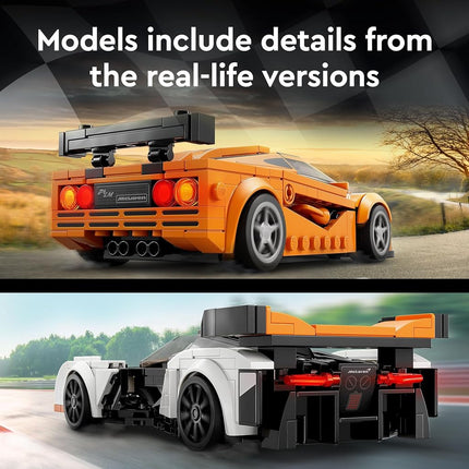LEGO Speed Champions McLaren Solus GT and McLaren F1 LM 76918; Building Toy Set for Car Enthusiasts and Kids Aged 9+ (581 Pieces)