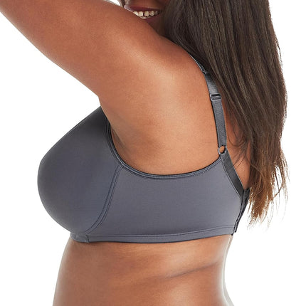 Playtex Womens 18 Hour Silky Soft Smoothing Wireless Bra, Full-Coverage T-Shirt Bra, Single Or 2-Pack, Private Jet, 40B