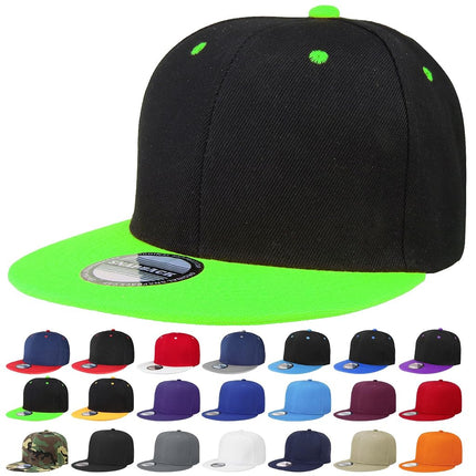Classic Snapback Hat Cap Hip Hop Style Flat Bill B