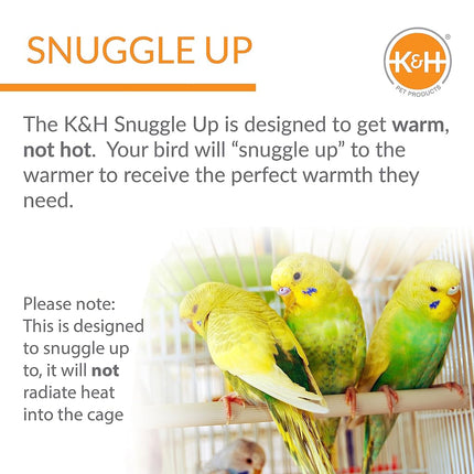 K&H Bird Heater, Snuggle-Up Warmer, Large 7x4in, Low Voltage, Gray