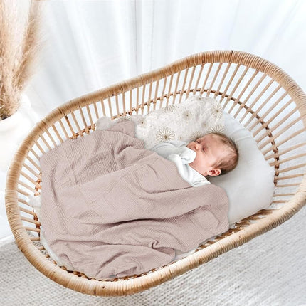 lulumoon Baby Muslin Swaddle Blankets: Soft Receiving Blanket for Newborn - Cotton Swaddling Blanket for Neutral 3Pack