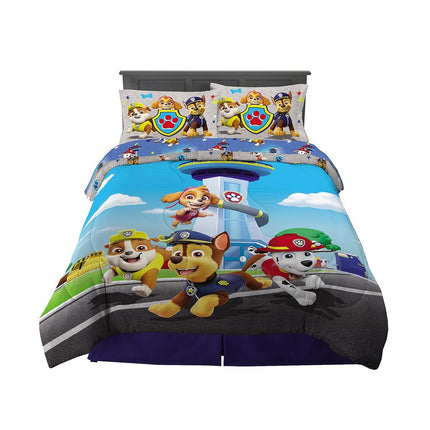 Franco Juego de cama infantil Paw Patrol, edredón supersuave y juego de sábanas, 5 piezas tamaño matrimonial (oficial) Nickelodeon, 99 x 190.5 cm