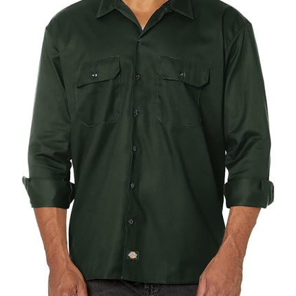 Dickies Men's Long Sleeve Work Shirt Trousers, Hunter Green, XL UK