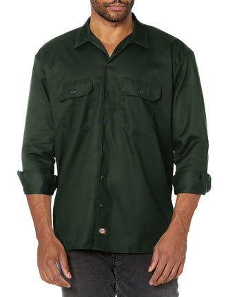 Dickies Men's Long Sleeve Work Shirt Trousers, Hun