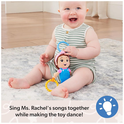 Ms. Rachel Official Sensory Take-Along Toy, Baby Swing & Baby Stroller Teething Toys with Rattle & Clip, Toddler Toys for Girls & Boys for Ages 0-1+