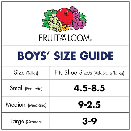Fruit of the Loom Boys Dual Defense Cushion Comfort No Show Socks 10 Pack, White, Boys' Shoe Size: 9-11