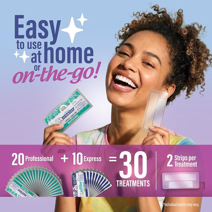 GuruNanda Teeth Whitening Strips - 30-Day Treatment with Non-Slip, Dry Strip Technology - Whitening Designed with Care for a Brighter Smile