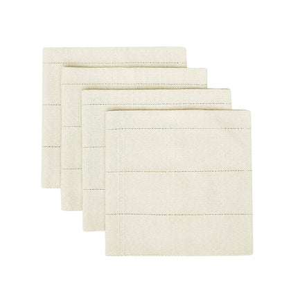 IZOD - Cloth Napkins, Decorative Table Accessories, Woven Holiday Decor, Set of 4 (Chadwick Ivory, 20" x 20")