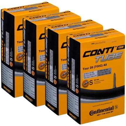 Chambre à air Continental Tour 28 700x32-47 Valve Presta 42mm - Lot de 4