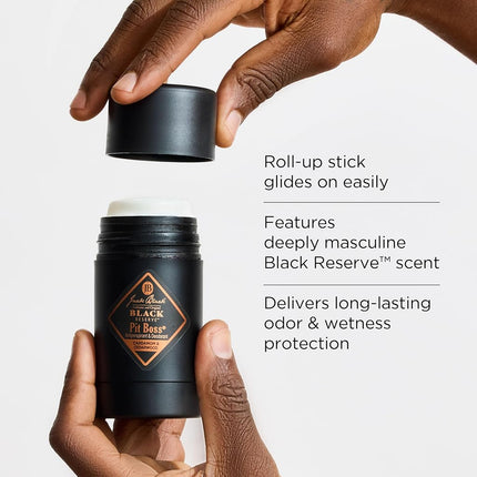 Jack Black Pit Boss Black Reserve Antiperspirant and Deodorant for Men, 75 ml, Cardamom and Cedar Wood Deodorant for Sensitive Skin