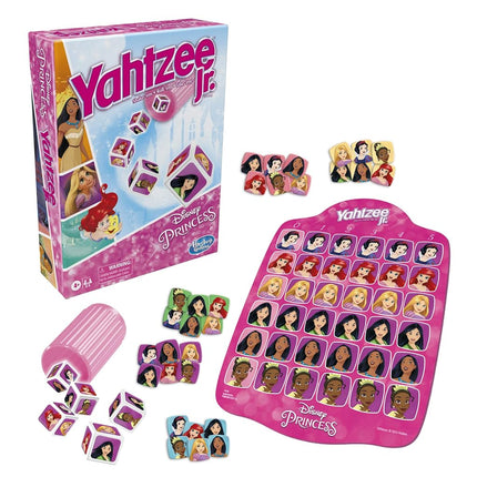 Hasbro Gaming Yahtzee Jr. Disney Princess Edition Dice Game | Kids Counting & Matching Games for Preschoolers | 2-4 Players for Girls & Boys | Ages 4+ (Amazon Exclusive)