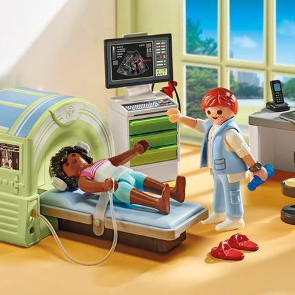 Playmobil 71618 Action Heroes: MRI with patient, realistic examination by the radiologist, made from over 80% recycled and bio-based materials, detailed play sets suitable for children ages 4+