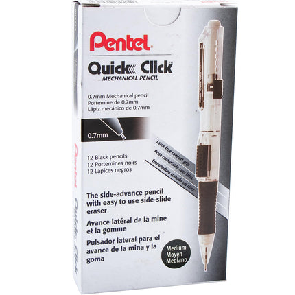 Pentel QUICK CLICK Mechanical Pencil (0.7mm), Blac