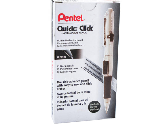 Pentel QUICK CLICK Mechanical Pencil (0.7mm), Blac