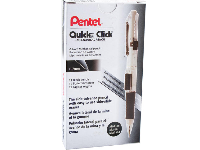 Pentel QUICK CLICK Mechanical Pencil (0.7mm), Blac