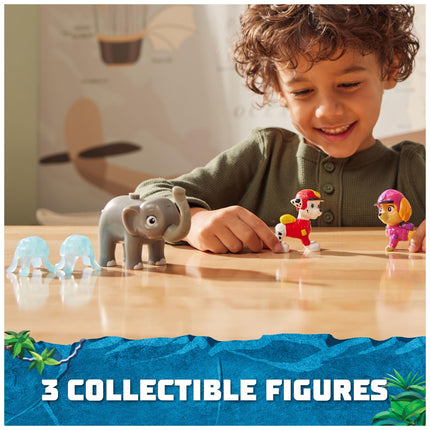 Paw Patrol: Jungle Pups Marshall, Skye & Elephant Action Figures with Projectile Launcher, Kids Toys for Boys and Girls Ages 3 and Up